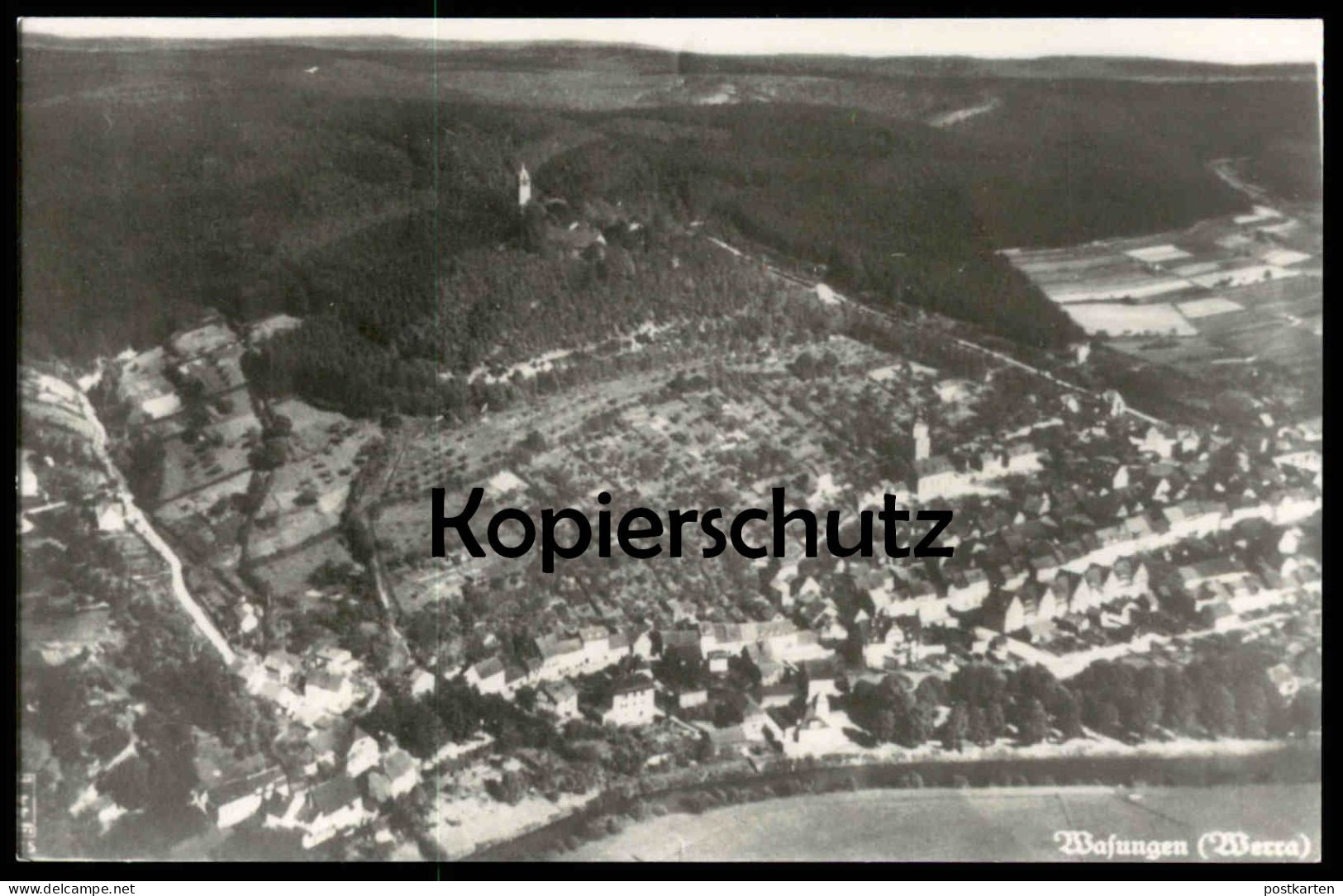 ÄLTERE KARTE WASUNGEN WERRA PANORAMA REPRO? Thüringen Format Postkarte Ansichtskarte
