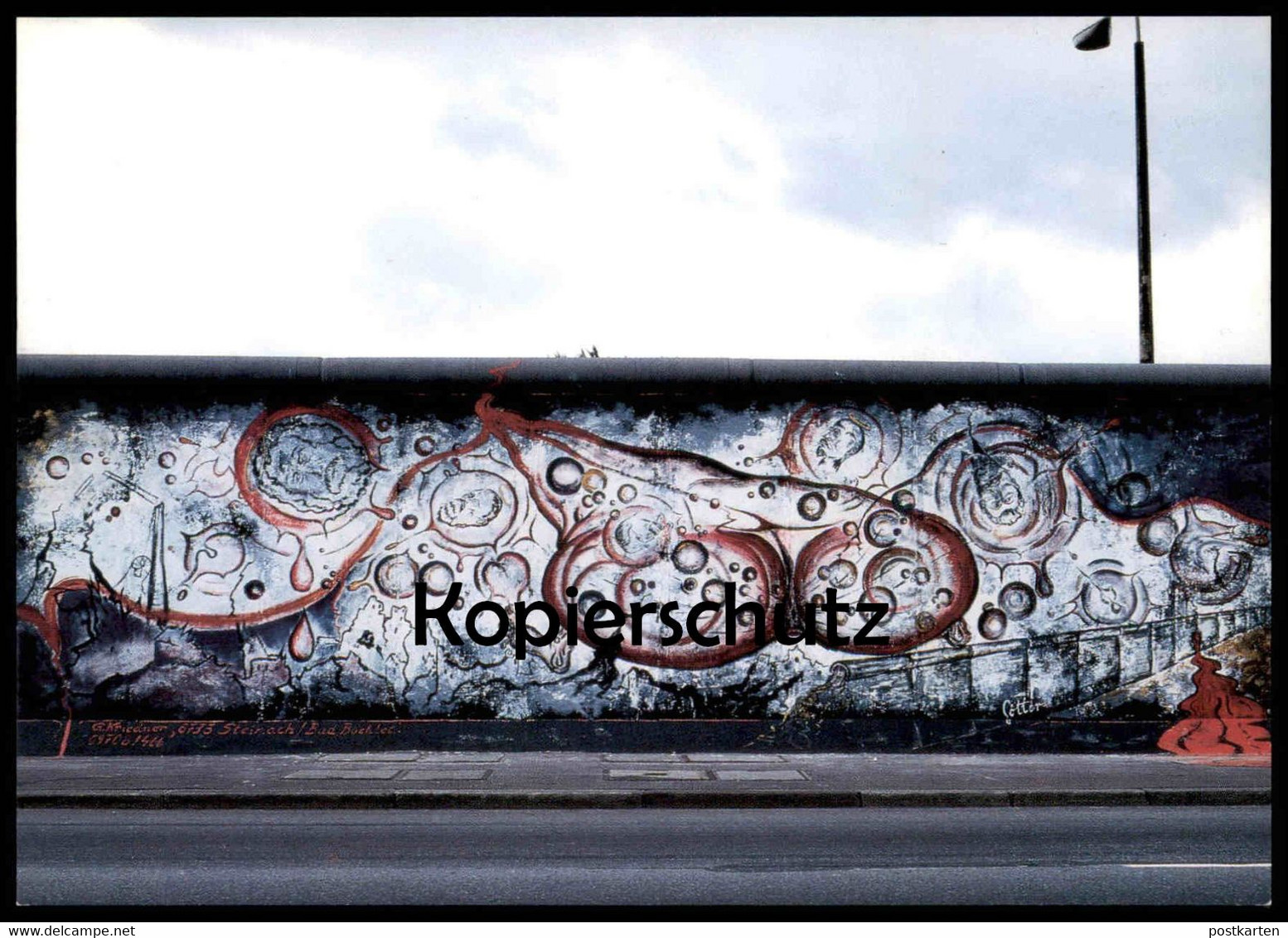 ÄLTERE POSTKARTE BERLIN GERALD KRIEDNER GÖTTERDÄMMERUNG BERLINER MAUER THE WALL LE MUR ART cpa AK postcard Ansichtskarte