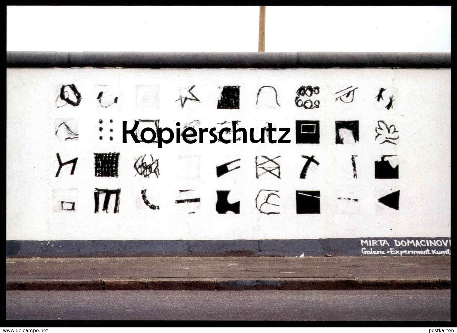 ÄLTERE POSTKARTE BERLIN MIRTA DOMACINOVIC BERLINER MAUER THE WALL LE MUR ART cpa Ansichtskarte postcard