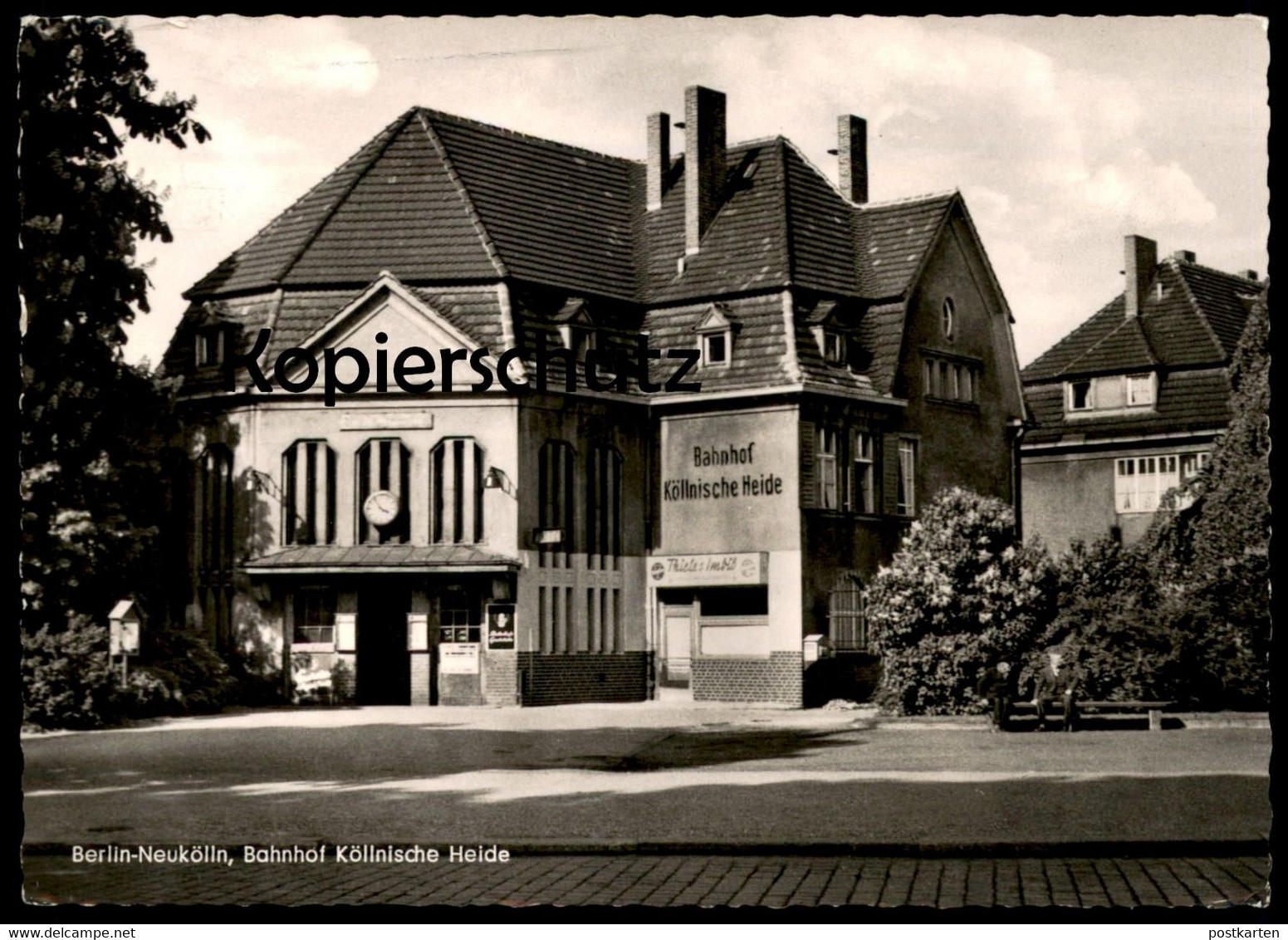 ÄLTERE POSTKARTE BERLIN-NEUKÖLLN BAHNHOF KÖLLNISCHE HEIDE THIELE'S IMBISS station gare Ansichtskarte cpa AK postcard