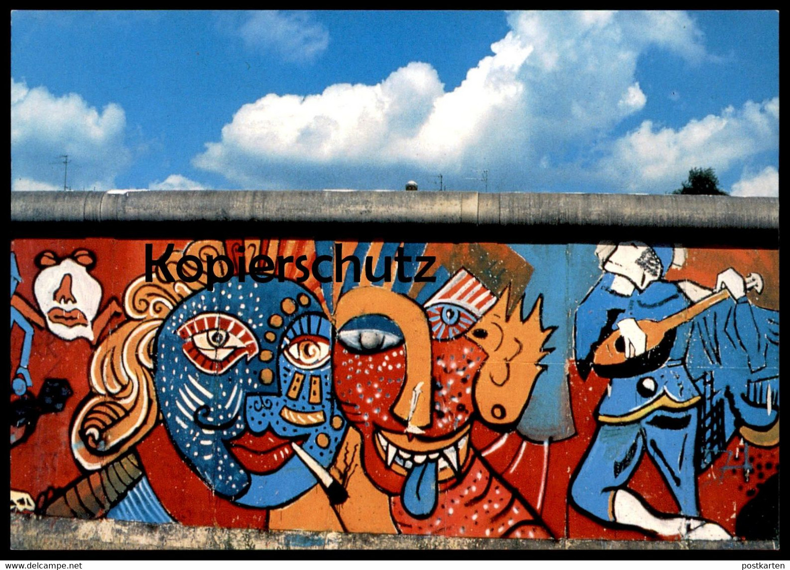 ÄLTERE POSTKARTE BERLINER MAUER 1985 THE WALL LE MUR BERLIN Art Ansichtskarte AK cpa postcard