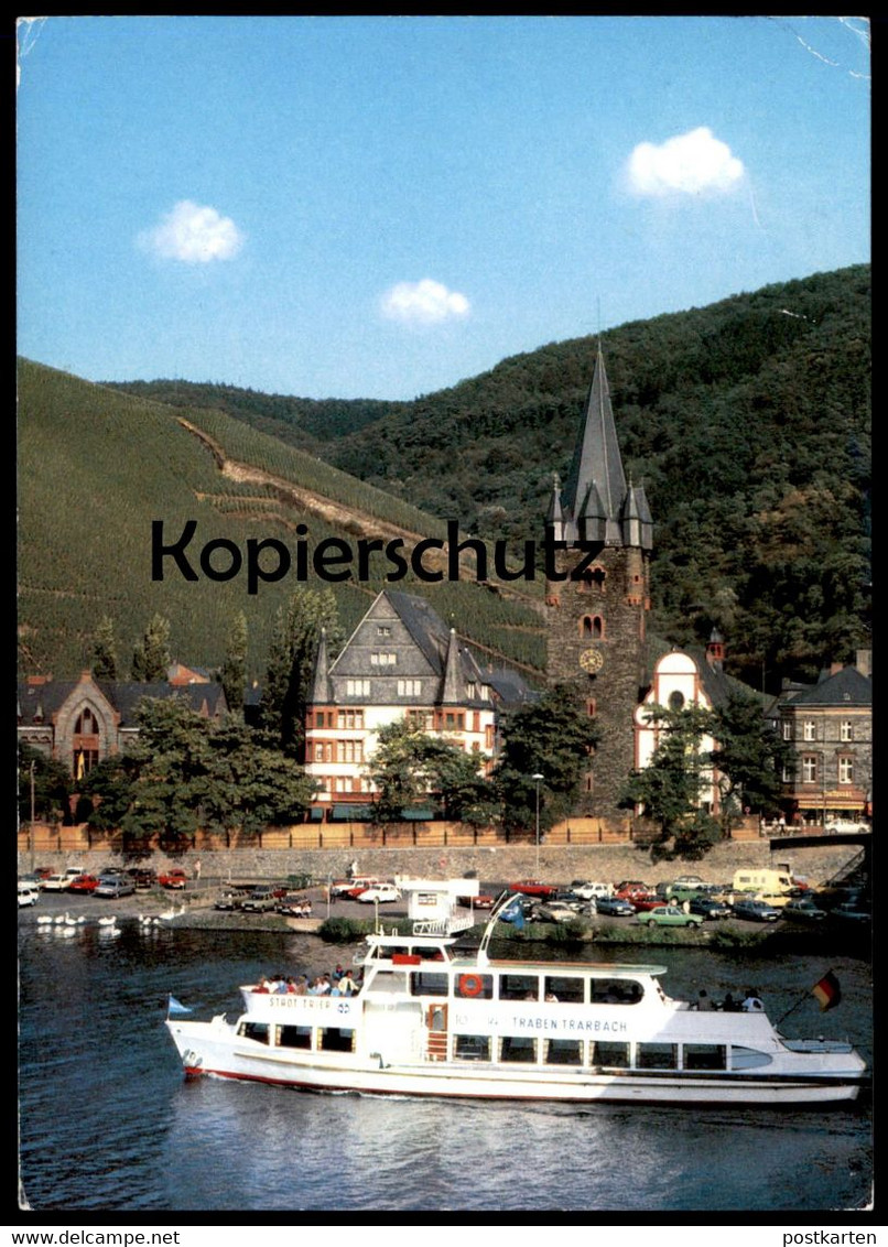 ÄLTERE POSTKARTE BERNKASTEL-KUES MS STADT TRIER TRABEN-TRARBACH Schiff Ship Opel Kadett Mercedes Volkswagen VW BMW cpa