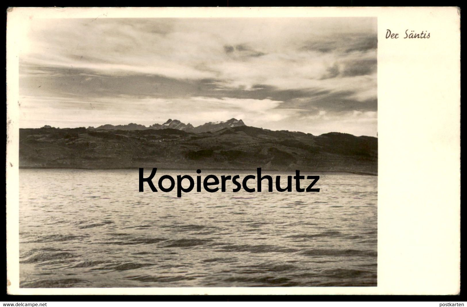 ÄLTERE POSTKARTE DER SÄNTIS - VOM BODENSEE AUS Berg mountain montagne cpa postcard AK Ansichtskarte