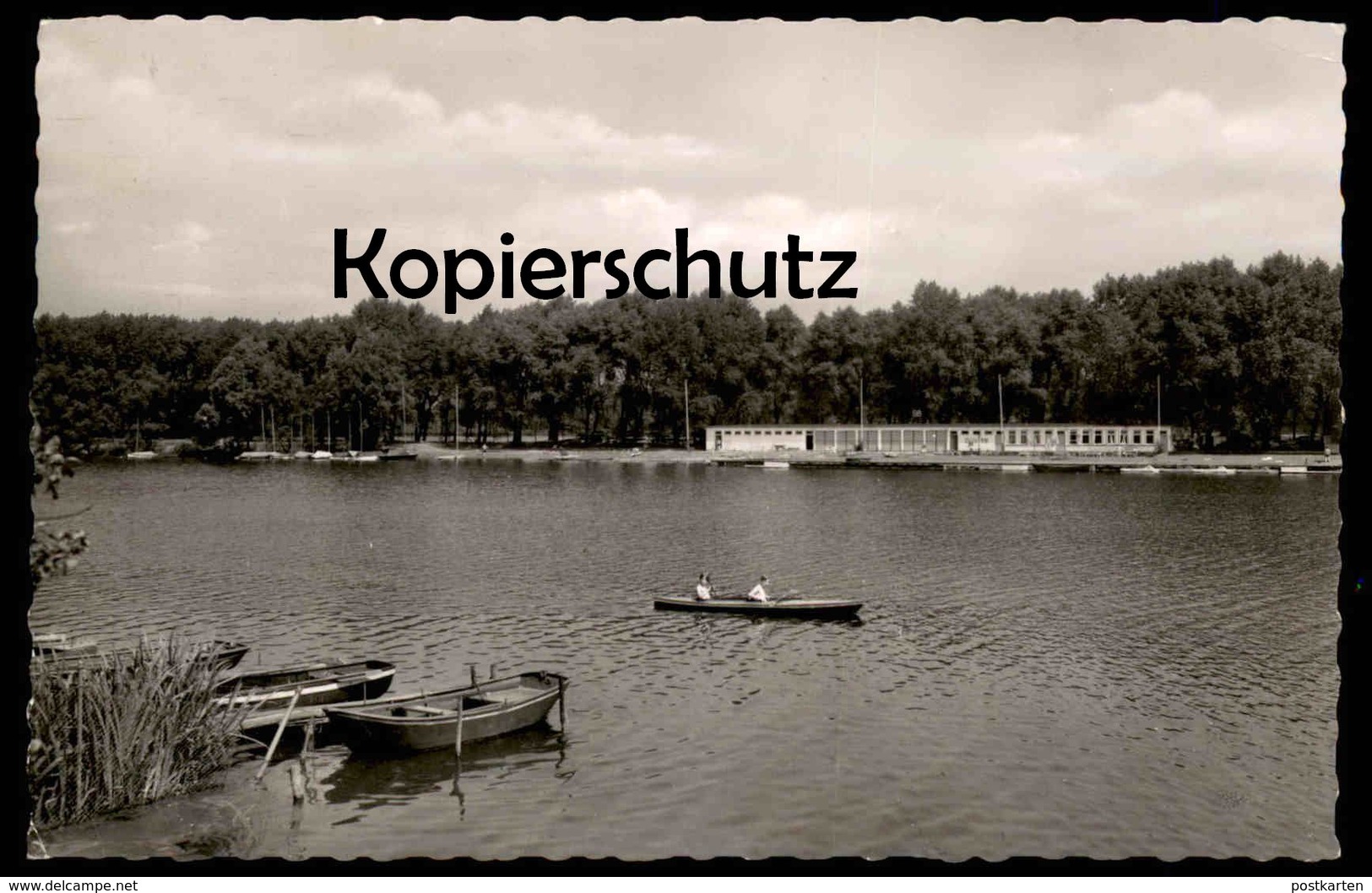 ÄLTERE POSTKARTE DUISBURG WEDAU SEEPARTIE BOOTE Kanu canoe Ansichtskarte AK postcard cpa