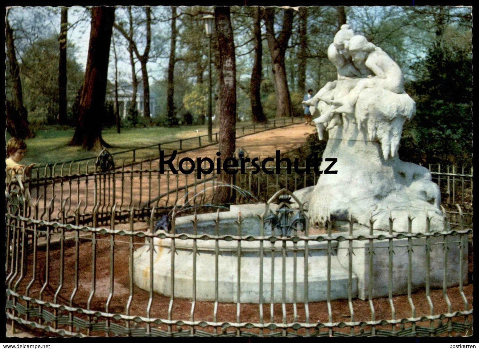 ÄLTERE POSTKARTE DÜSSELDORF MÄRCHENBRUNNEN Brunnen fairy tale fountain puits Kind child enfant Ansichtskarte AK cpa