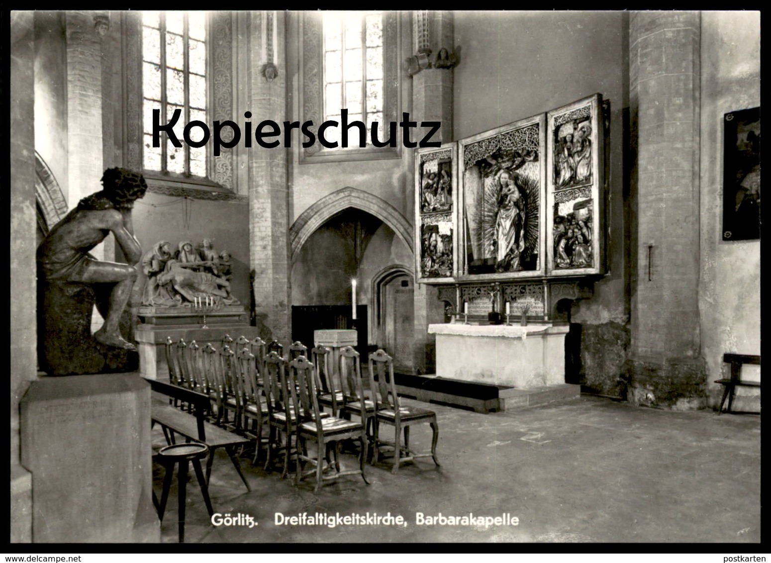 ÄLTERE POSTKARTE GÖRLITZ DREIFALTIGKEITSKIRCHE BARBARAKAPELLE Kirche church église Zgorzelec Ansichtskarte cpa postcard
