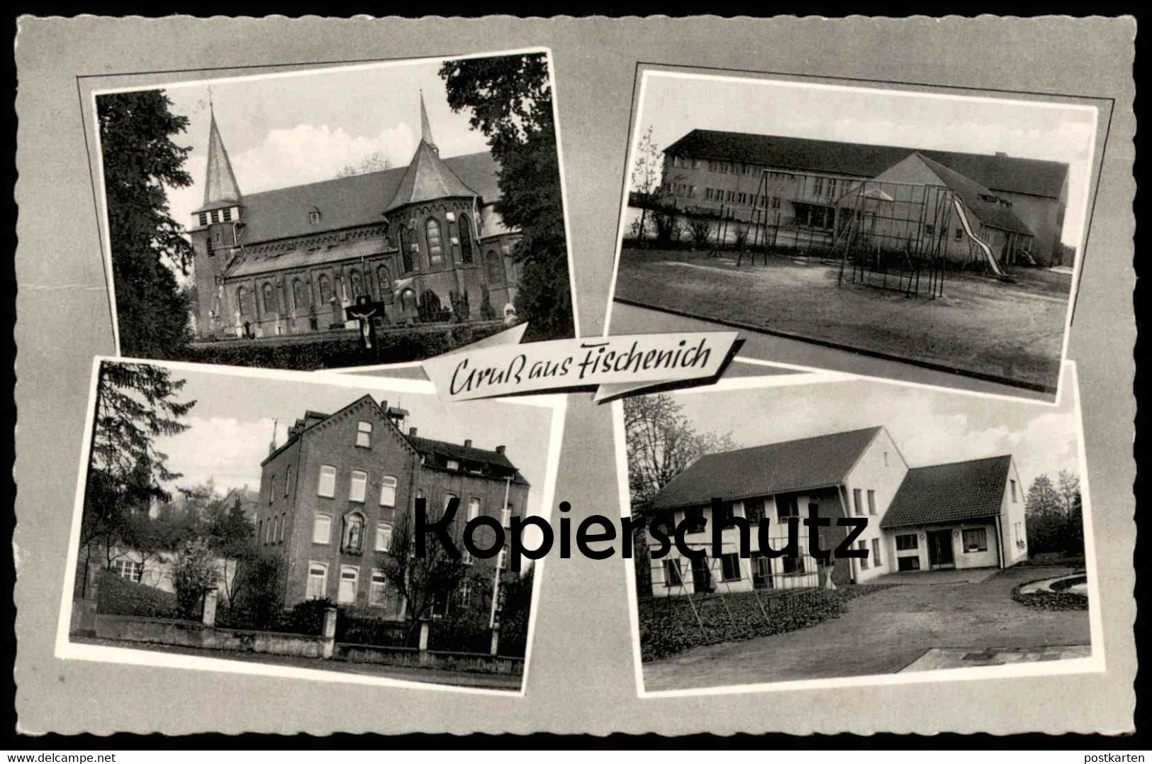 ÄLTERE POSTKARTE GRUSS AUS FISCHENICH HÜRTH AK postcard Ansichtskarte cpa