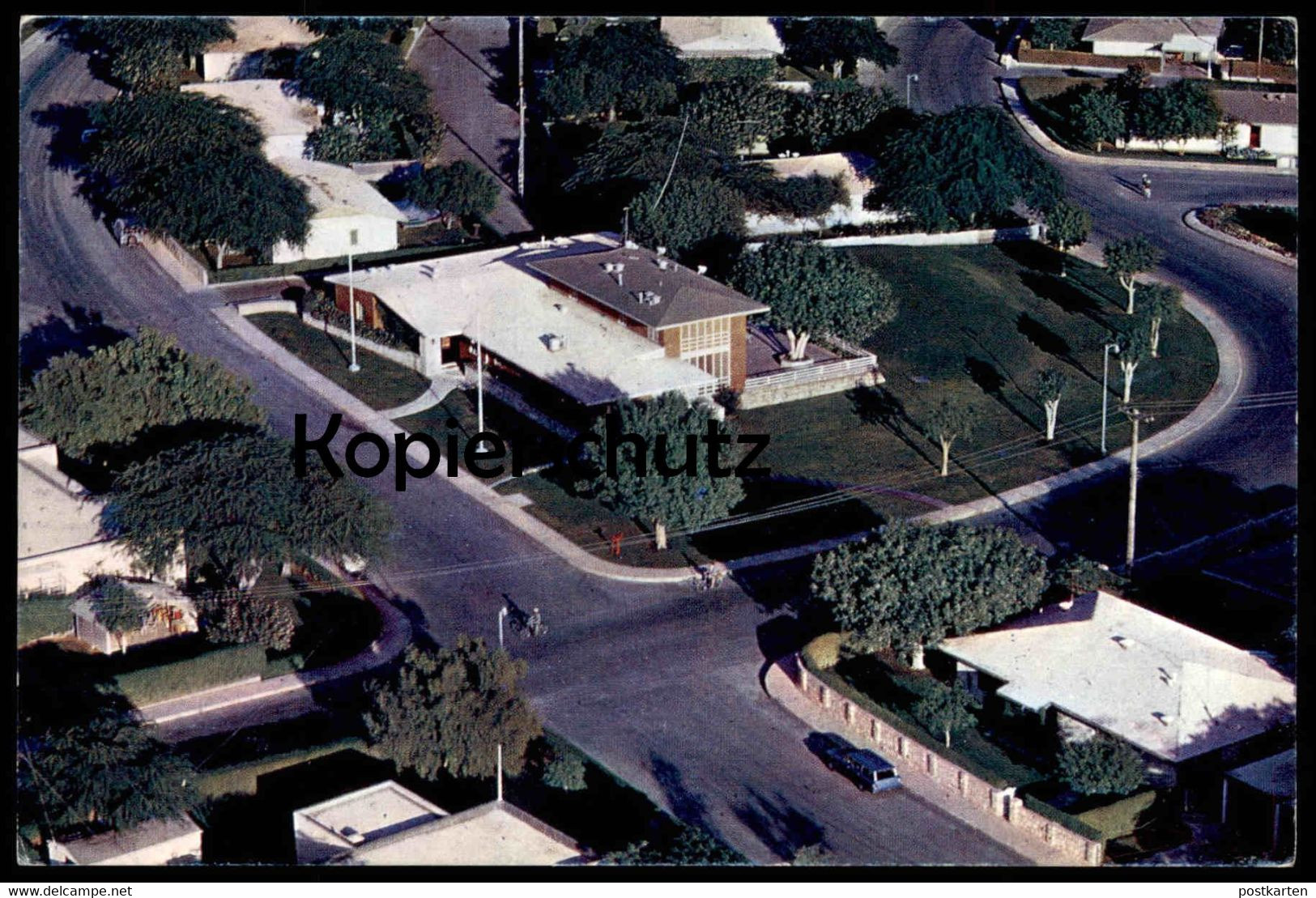 ÄLTERE POSTKARTE HAMILTON HOUSE QUARTERS FOR DHAHRAN V. ARABIAN AMERICAN OIL COMPANY Saudi Arabia Saudi Arabien postcard