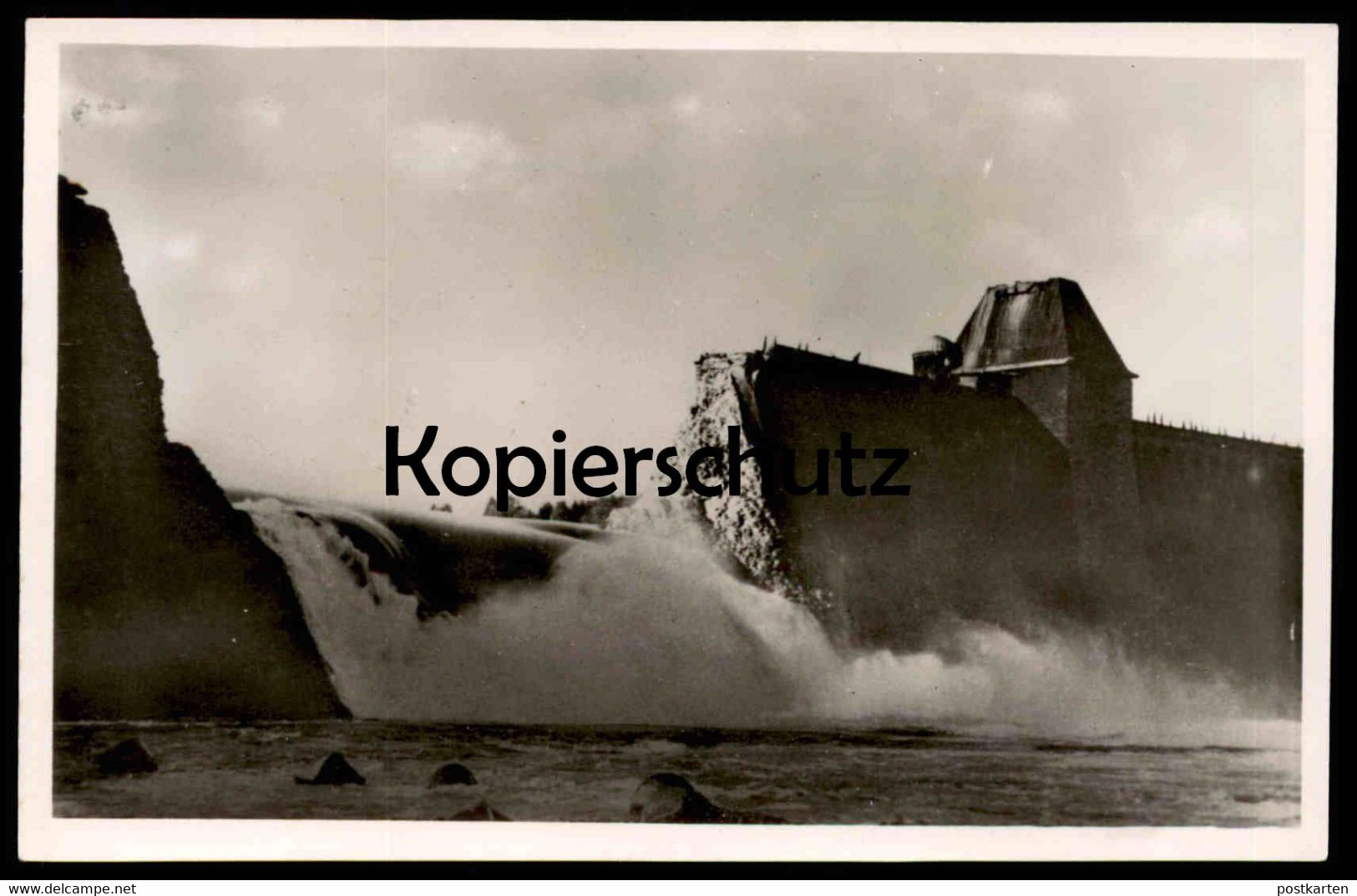 ÄLTERE POSTKARTE MÖHNETALSPERRE DURCH FLIEGERANGRIFFE MAI 1943 MAUER BESCHÄDIGT Talsperre barrage AK cpa postcard