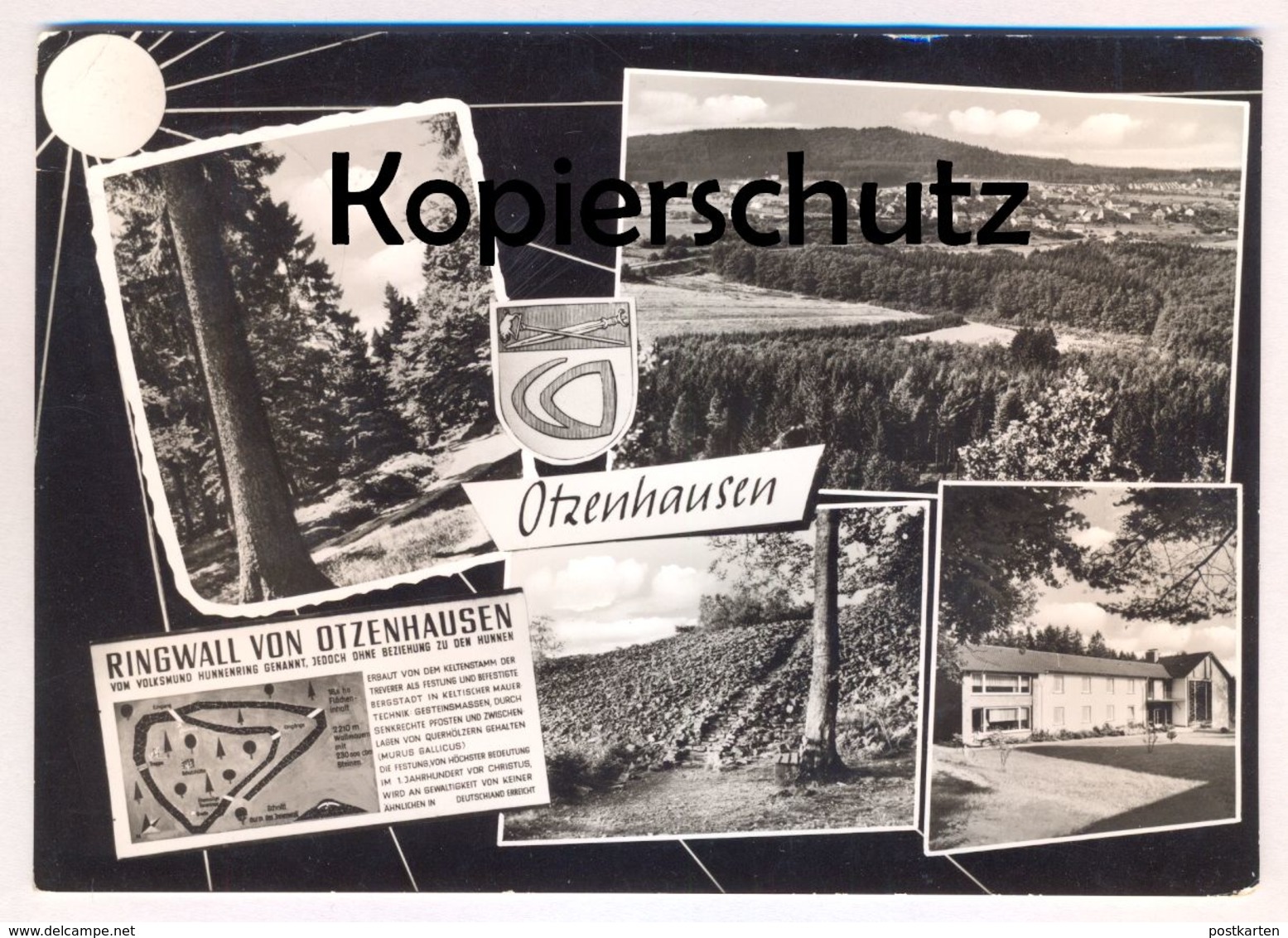 ÄLTERE POSTKARTE OTZENHAUSEN RINGWALL HUNNENRING HUNNEN KELTEN TREVERER NONNWEILER Wall Saar postcard cpa Ansichtskarte