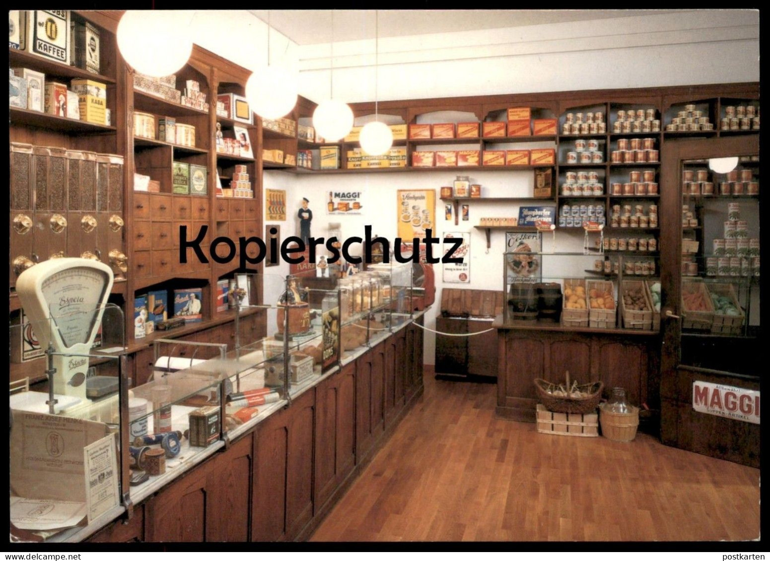 ÄLTERE POSTKARTE STADTMUSEUM MÜNSTER LADEN HENKE 1911 AROME MAGGI Westfalen Blechschild Waage sign Museum postcard