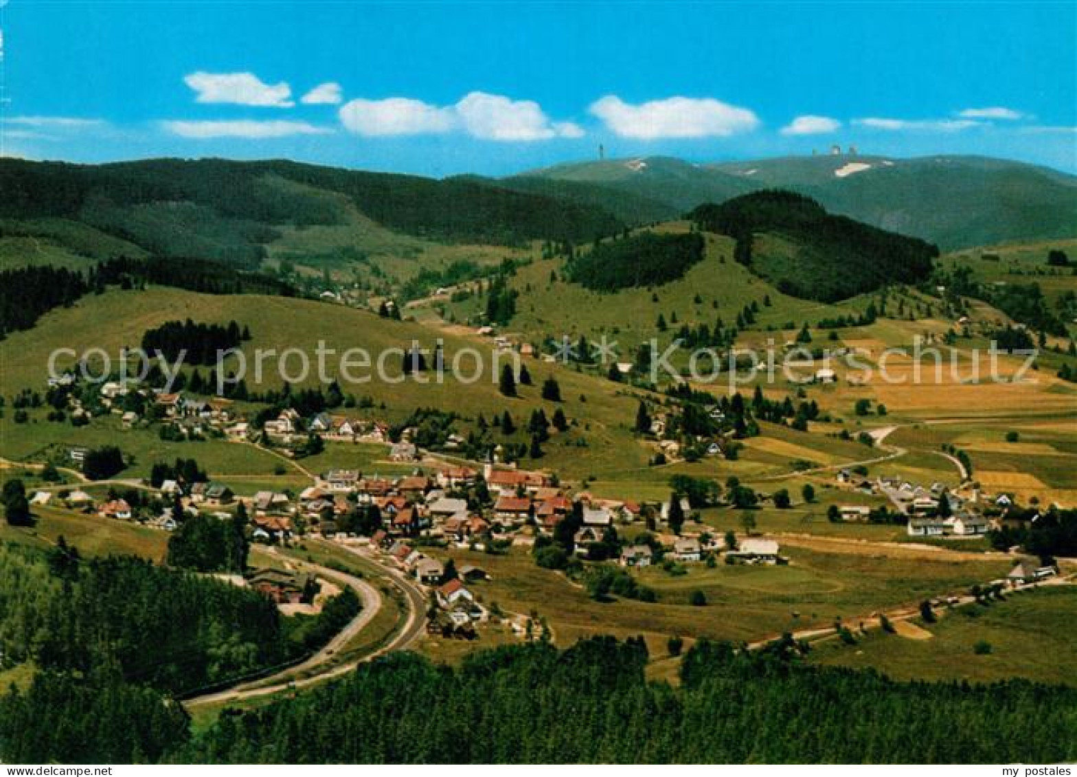 Altglashuetten Feldberg Schwarzwald Fliegeraufnahme Feldberg