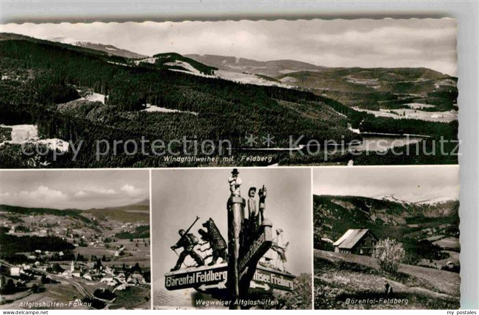 Altglashuetten Windgfaellweiher Feldberg Falkau Wegweiser Baerental Feldberg