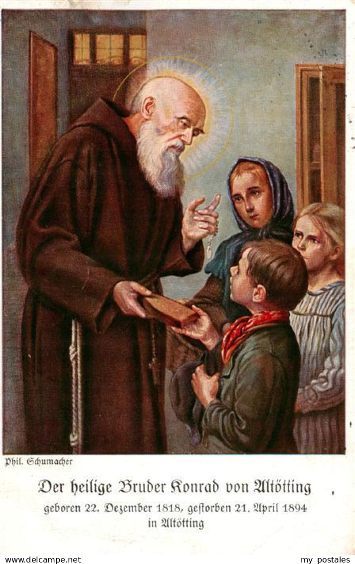 Altoetting Der heilige Bruder Konrad von Altoetting mit Kindern