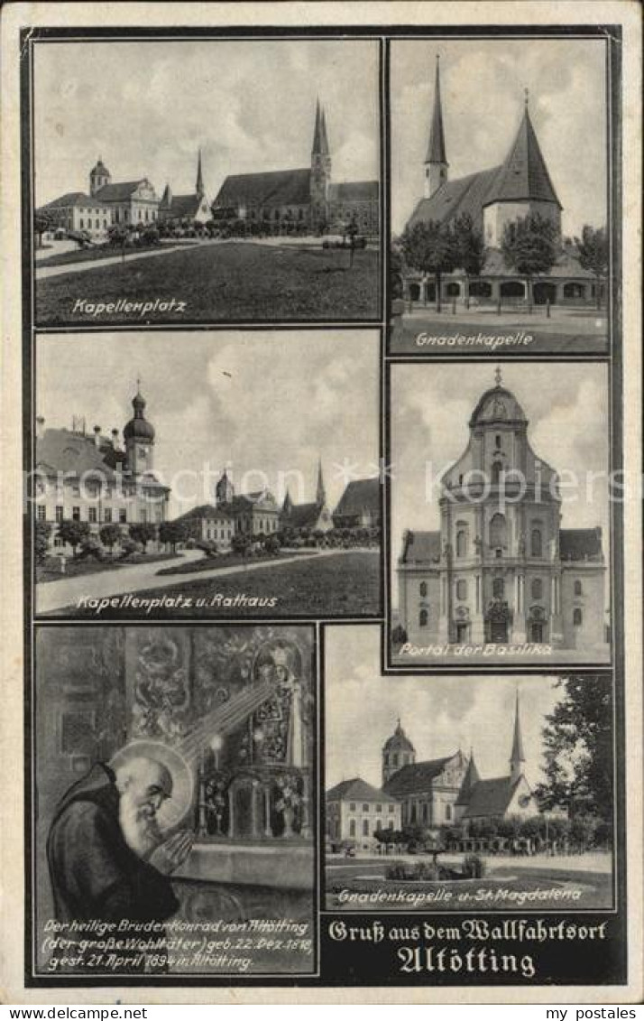 Altoetting Kapellenplatz Rathaus Gnadenkapelle Hl Bruder Konrad von Altoetting P