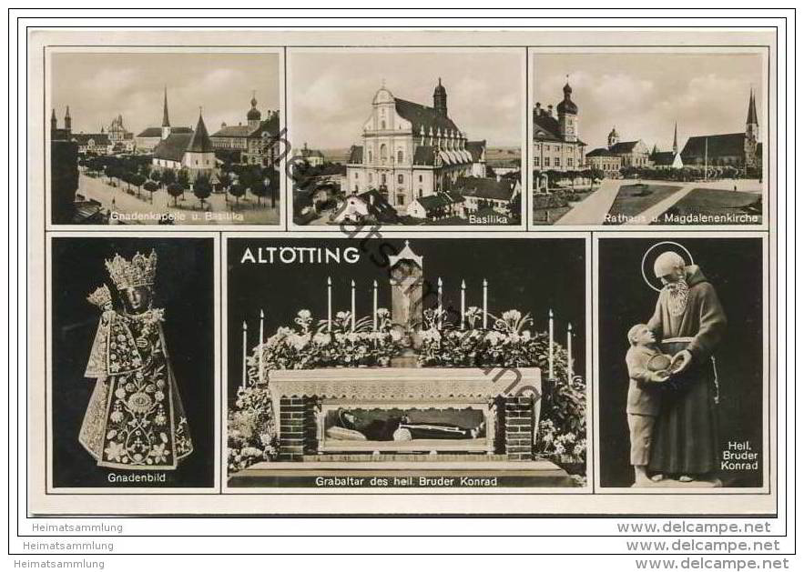 Altötting - Basilika - Bruder Konrad - Gnadenbild - Foto-AK 1940