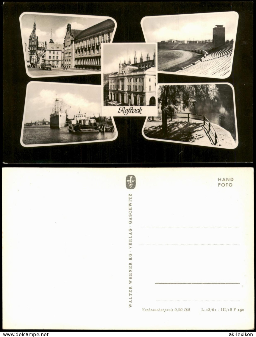 Altstadt-Rostock Rostock - Neuer Markt - Ostseestadion - Rostocker Stadhafen - Universität Rostock 1961