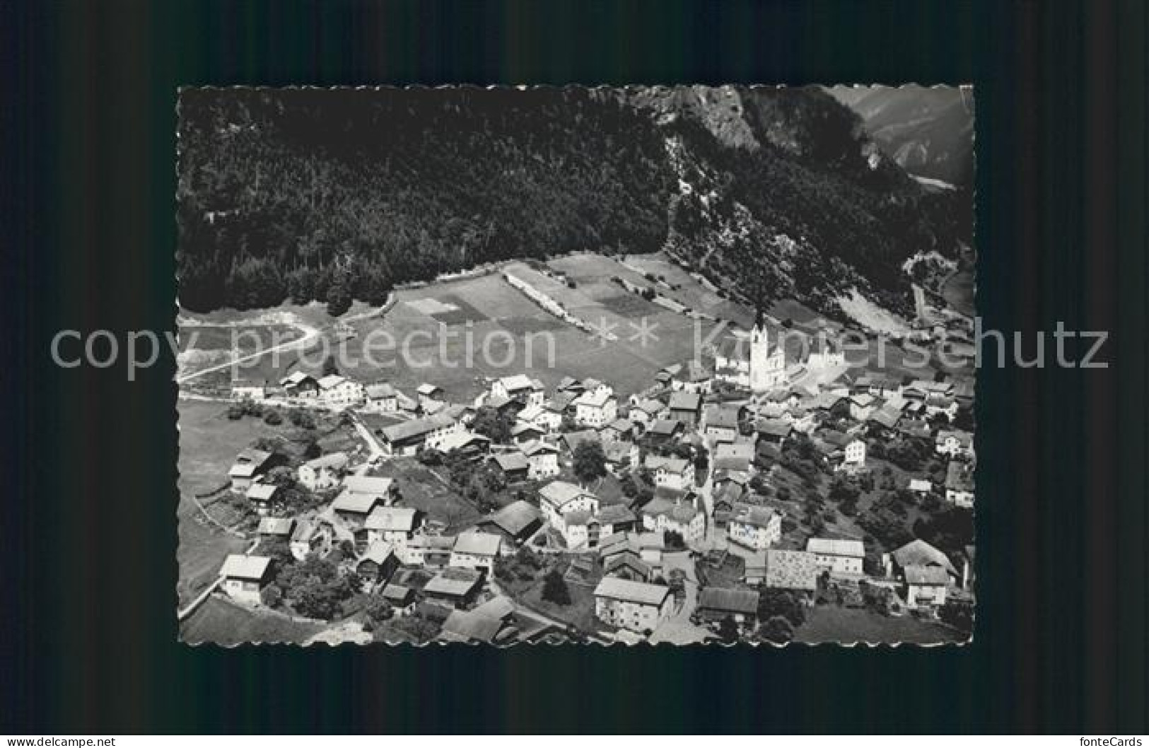 Alvaneu Dorf Fliegeraufnahme Albulatal