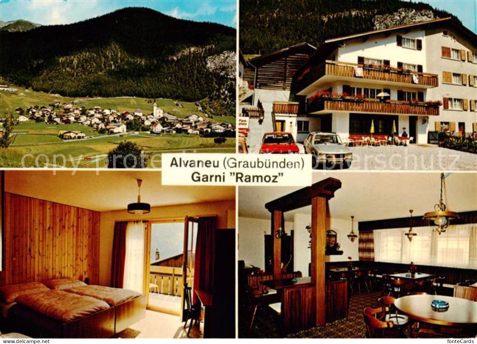 Alvaneu Dorf GR Gasthaus Ramoz Restaurant Fremdenzimmer Panorama