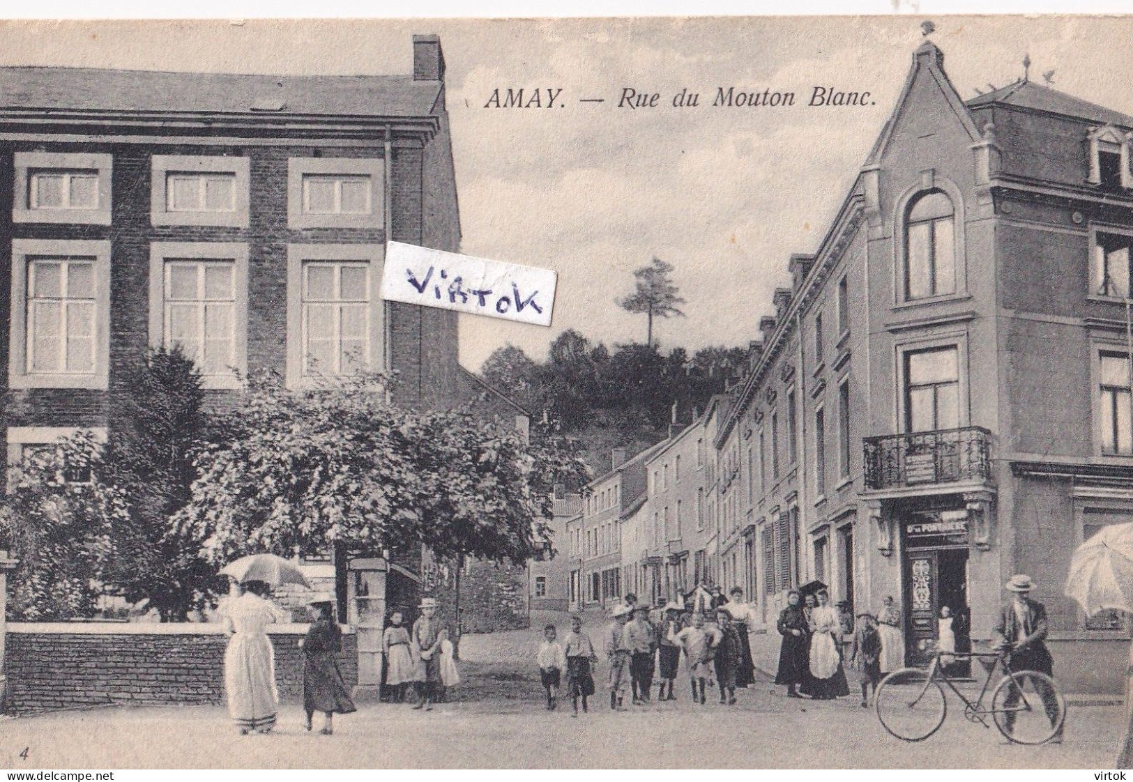 AMAY : rue du Mouton blanc   (  ecrit avec timbre )