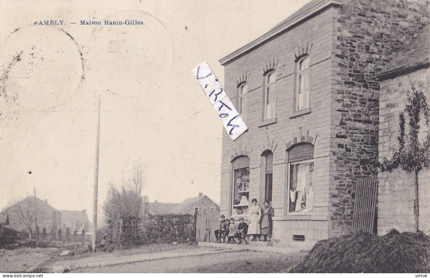Ambly  :   maison hanin gilles desaix  (  ecrit 1928 avec timbres )   nassogne