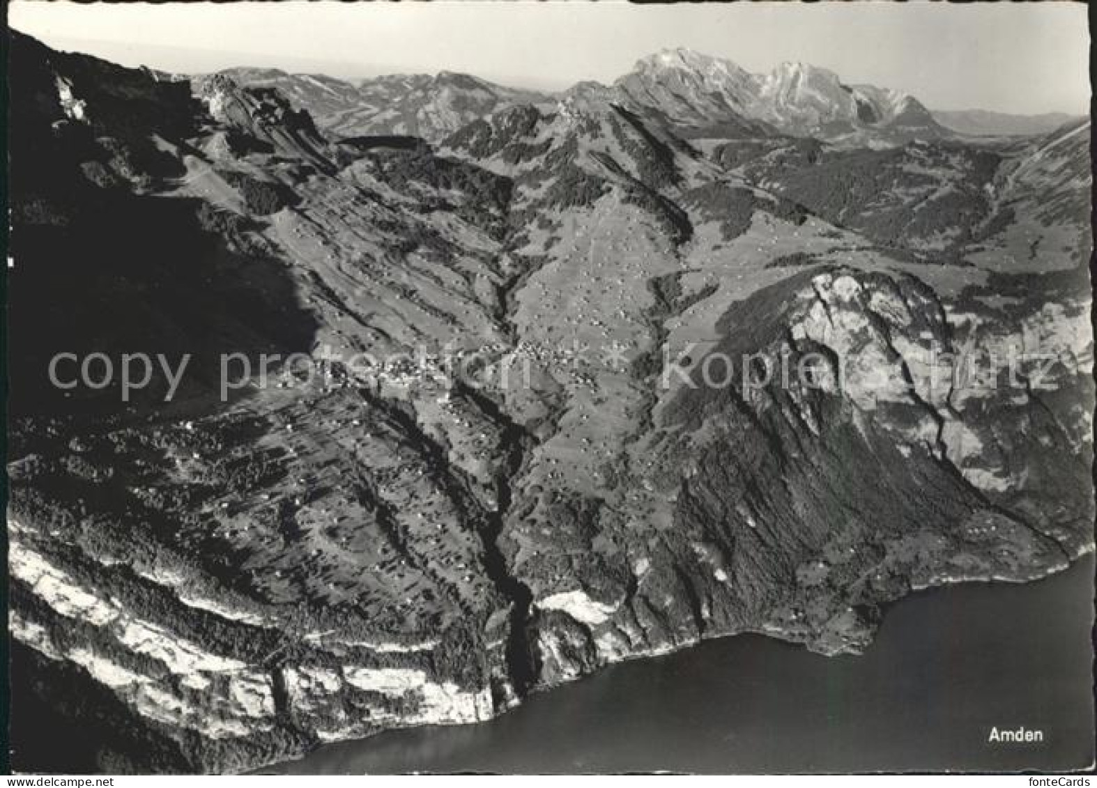 Amden Walensee SG Fliegeraufnahme Walensee