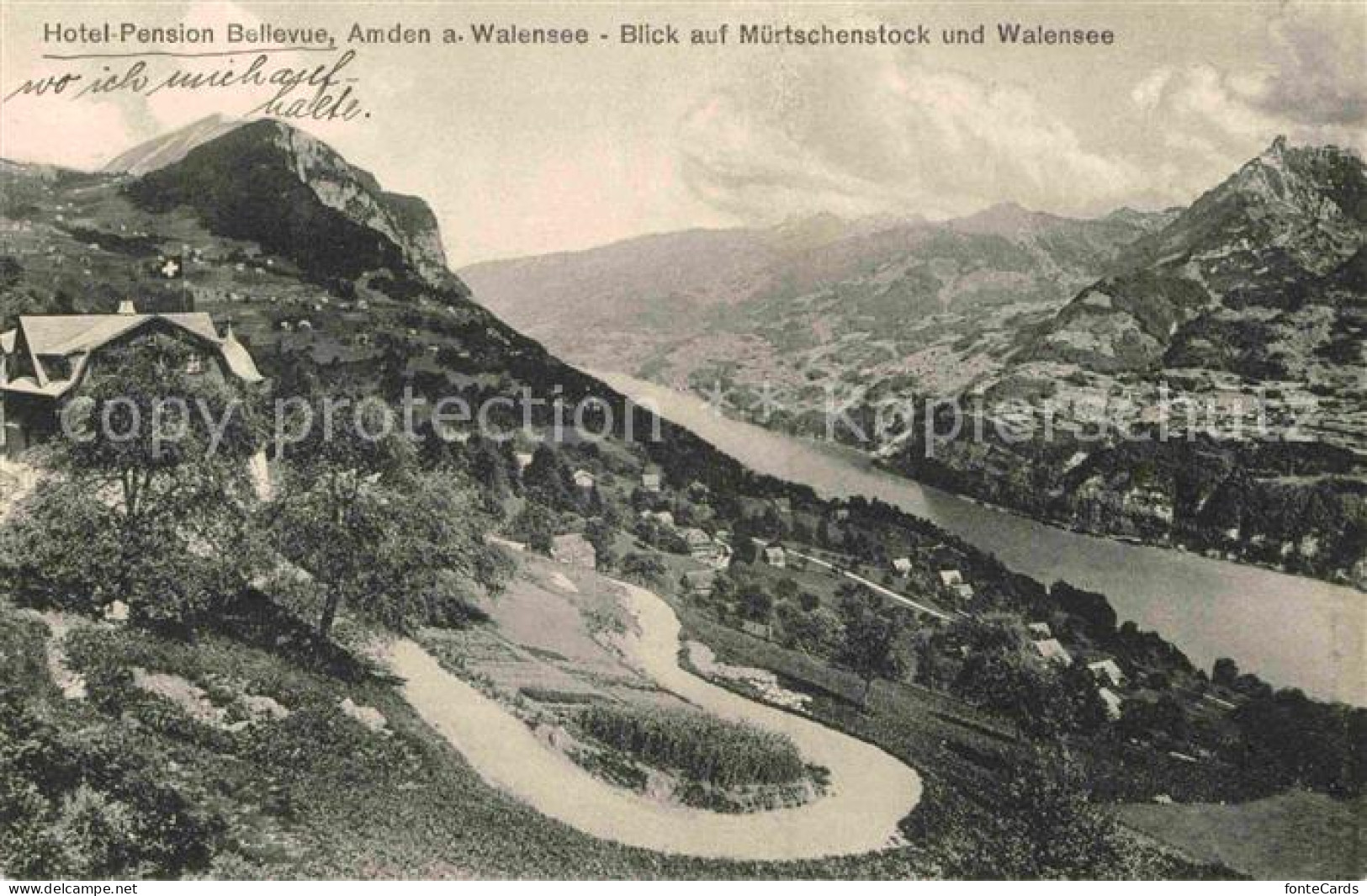 Amden Walensee SG Hotel Bellevue Walensee Muertschenstock