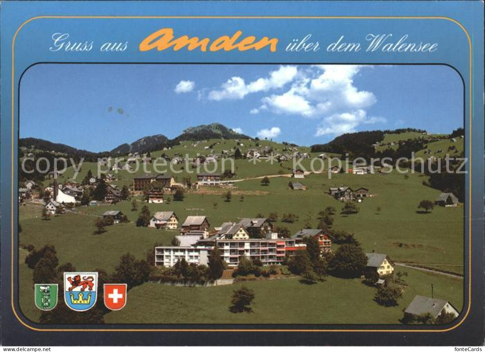 Amden Walensee SG ueber Walensee