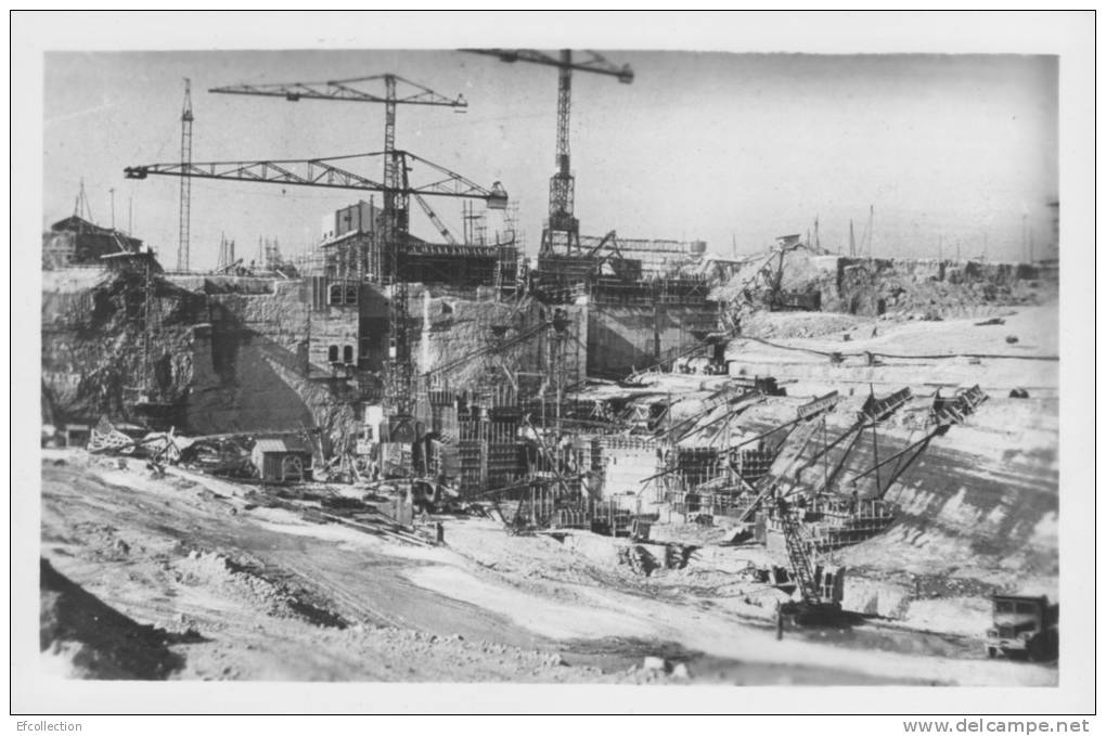 Aménagement du Rhone,construction de la chute de Donzere Mondragon par la compagnie nationale du Rhône,barrage,rare