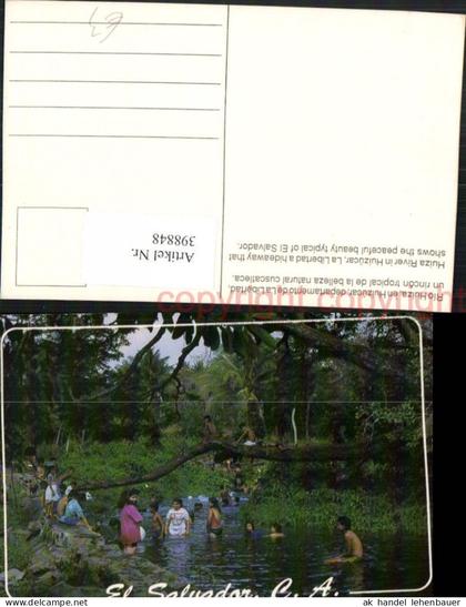 398848,El Salvador Rio Huiza en Huizucar Fluss Kinder