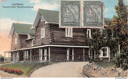 Canada Grand Falls, Newfoundland, Log House gl #196.890