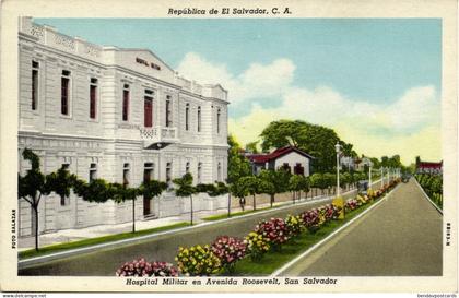 el salvador, SAN SALVADOR, Hospital Militar Avenida Roosevelt (1940s) Postcard