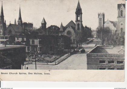 Des Moines, Iowa Seven Church Spires ngl #204.269