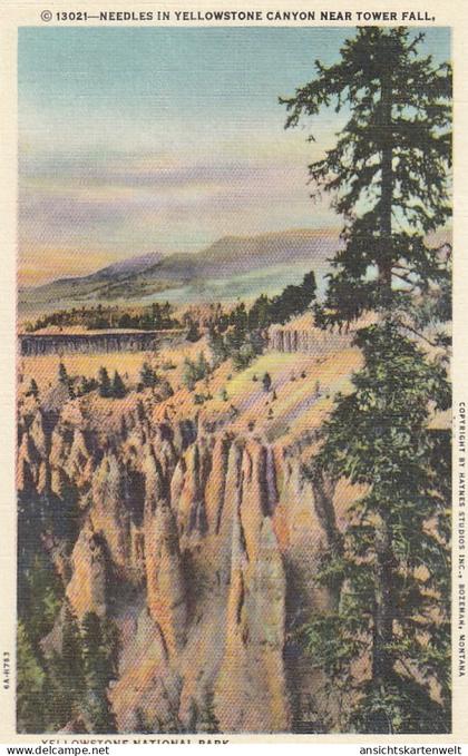 Yellowstone Nat.Park, Needles in Yellowstone Canyon ngl #E8670