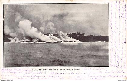 American Samoa - Lava flowing into the sea - Publ. unknown