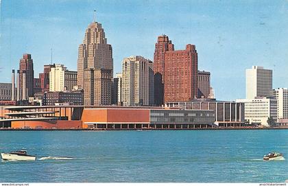 Detroit MI Detroit River Skyline gl1961 #164.106