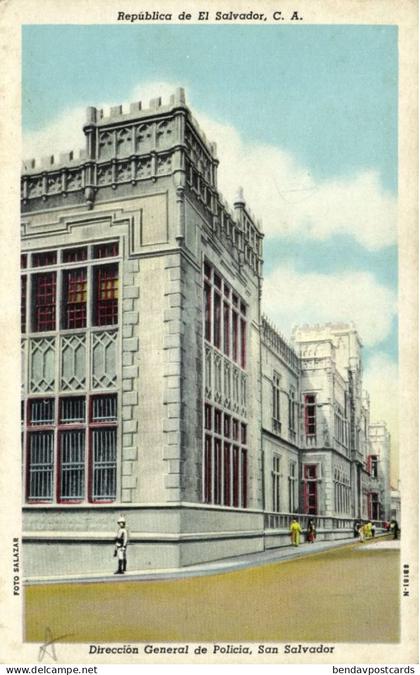 el salvador, SAN SALVADOR, Dirección General de Policia (1930s) Postcard