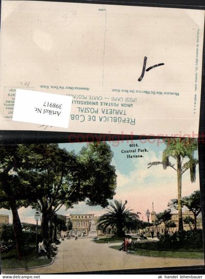 398917,Cuba Havana Central Park