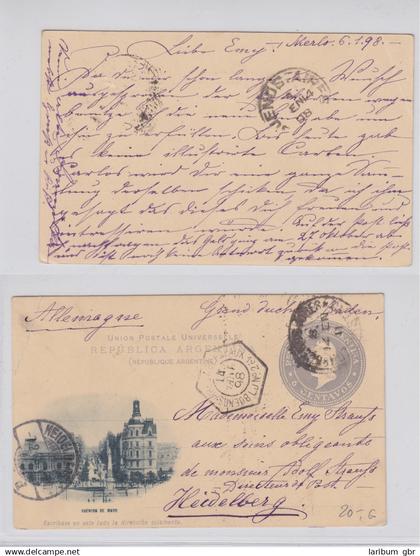 AK Republica Argentinien Escribase en este lado la solamente 1898 gebraucht #PC309