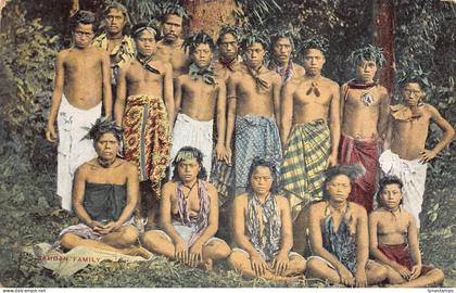 L483 Samoa samoan family ethnic vintage postcard