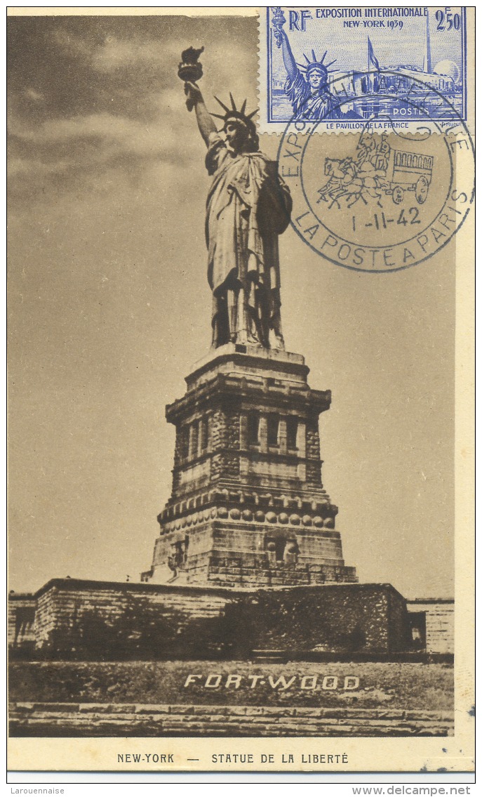 Amérique - New-york ; carte Maximum , exposition philatélique .