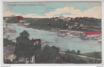 62112 Ak New York the Harlem River from Fort George 1919