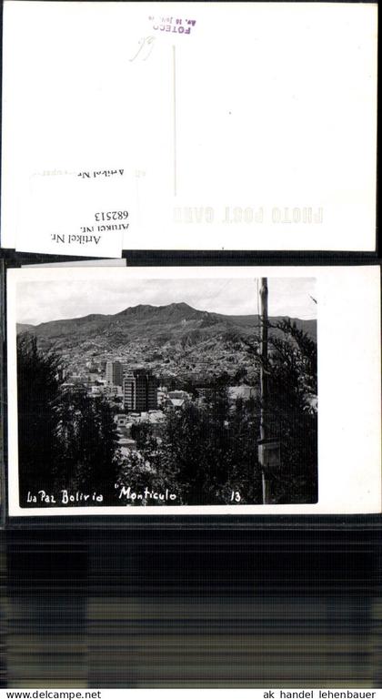 682513 Bolivia Bolivien La Paz Monticulo