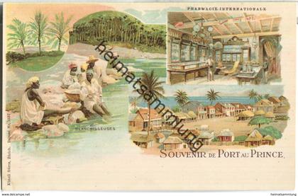 Haiti - Port au Prince - Parmacie Internationale - Blanchisseuses - Verlag Künzli freres Zürich ca. 1895