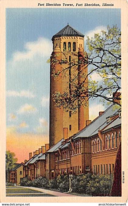 Illinois Fort Sheridan Tower gl1948 #143.564