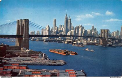 New York City NY Brooklyn Bridge mit Blick auf New York gl1961 #164.043