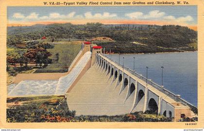 USA Clarksburg W. Va. Tygart Valley Dam gl1950 #186.766
