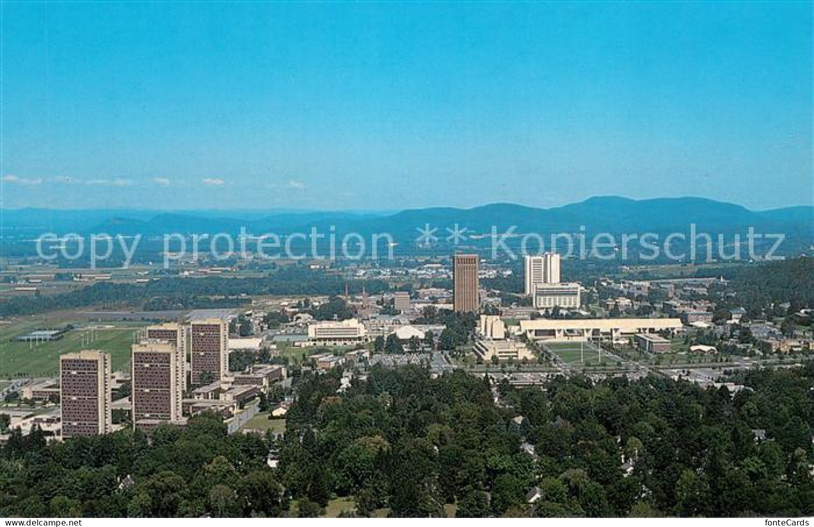 Amherst Massachusetts Aerial view University of Massachusetts