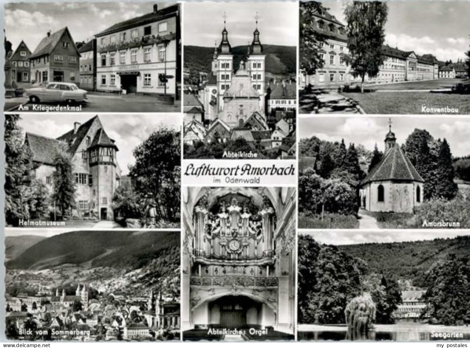 Amorbach Miltenberg Amorbach Krieger Denkmal Abtei Kirche Konventbau Amorsbrunn