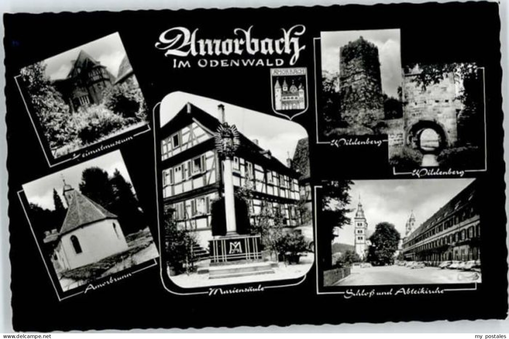 Amorbach Miltenberg Amorbach Mariensaeule Wildenberg Abtei Kirche